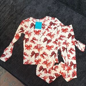 Next Red Bow Kids Pajama Set Posh Peanut